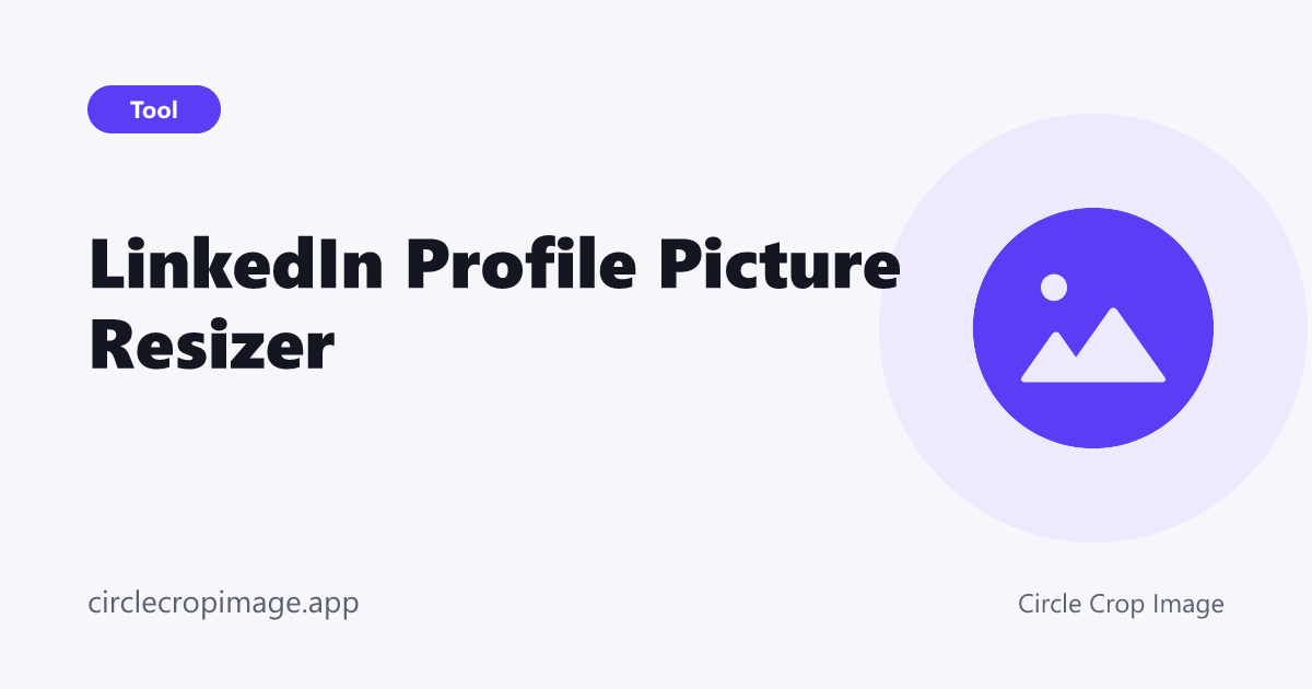 LinkedIn Profile Picture Resizer preview card on Circle Crop Image